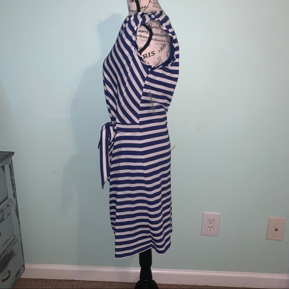 Guess Haley Dress Blue & Ivory Stripes NWT Size 12 - Picture 5 of 15